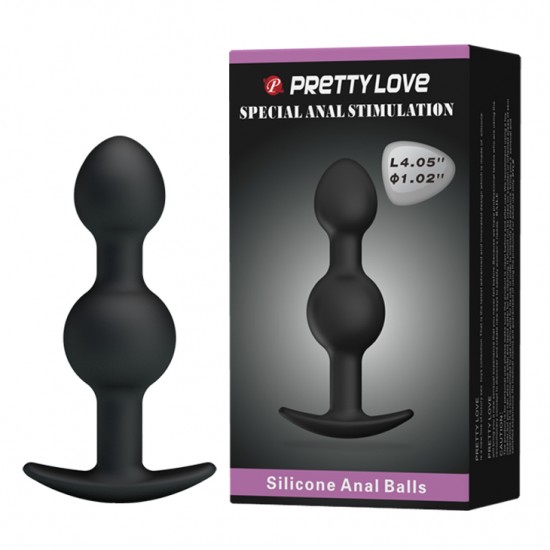 Анальна пробка - Pretty Love silicone Anal balls Black