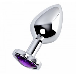 Анальная металлическая пробка с камнем / TOYFA Metal