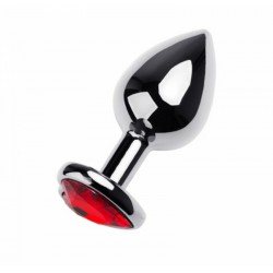 Анальная металлическая пробка с камнем/ TOYFA Metal