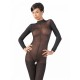 Сетчатый комбинезон-кэтсьюит Catsuit mit Spitzenkragen