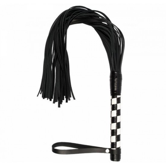 Флогер Premium Leather Flogger Black&White, кожа