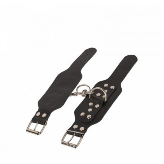 Наручники Leather Hand Cuffs, Black (280173) з натуральнщї шкіри