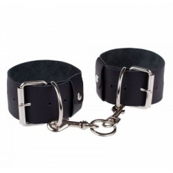 Окови для ніг из натуральної шкіри чорні
