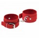 Наручники Leather Standart Hand Cuffs, Red KVL-281333 з натуральнщї шкіри