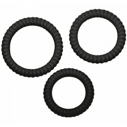 Набор Эрекционных Колечек 'Lust 3 Black'