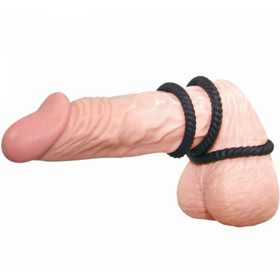 Набор Эрекционных Колечек 'Lust 3 Black'
