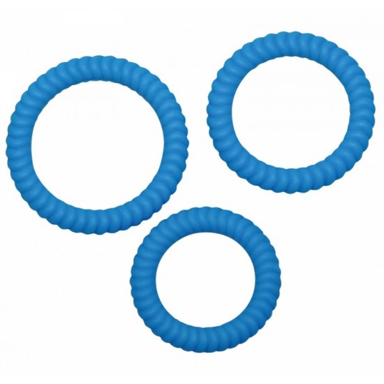 Набор Эрекционных Колечек 'Lust 3 Blue'