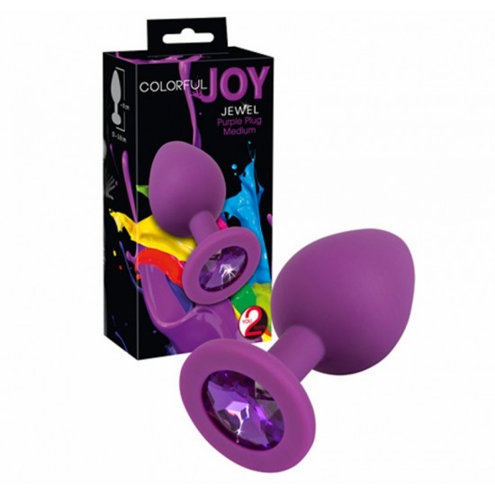 Анальная пробка Colorful Joy Jewel Purple Plug Medium