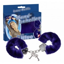 Наручники с мехом Love Cuffs Dark Blue