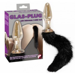 Анальная пробка с хвостом / Glass Plug with Tail