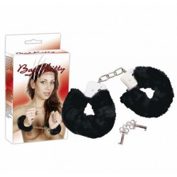 Наручники с мехом Bad Kitty Handcuffs black