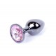 Анальна металева пробка із кристалом Jewellery Dark Silver PLUG Rose S Анальна металева пробка із кристалом Jewellery Dark Silver PLUG Rose S