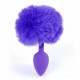 Анальна пробка заячим хвостиком Jawellery Silikon PLUG Bunny Tail Purple