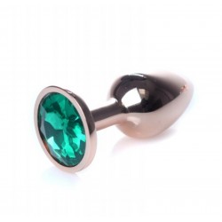 Анальна металева пробка із кристалом Jewellery Red Gold PLUG Green S