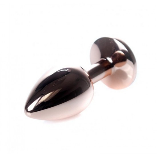 Анальна металева пробка із кристалом Jewellery Red Gold PLUG Green S