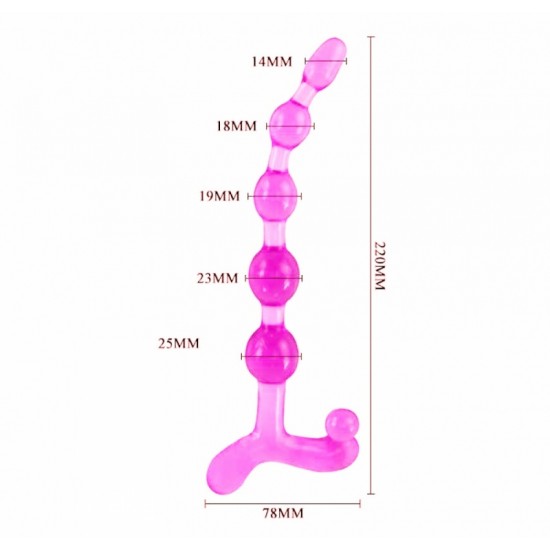 Анальная цепочка / Anal Beads Pink 23/201mm