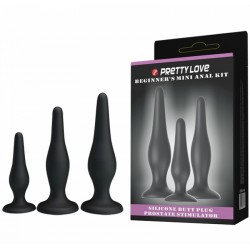 Набор анальных пробок - Begginer's Mini Anal Kit Black
