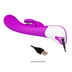 Вібратор USB-зарядний Pretty Love Harlan Vibrator Purple Вібратор USB-зарядний Pretty Love Harlan Vibrator Purple