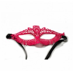 Маска ажурная розовая неон ажурная