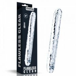 Фалоімітатор - 12'' Flawless Clear Double Dildo Clear Фалоімітатор - 12'' Flawless Clear Double Dildo Clear