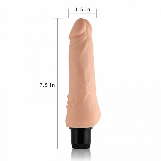 Реалистичный вибратор из киберкожи - Reel Feel Vibrator Flesh 7,5'