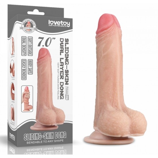 Фаллоимитатор с мошонкой - Skinlike Soft Dong 17,5 см