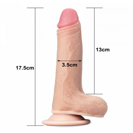 Фаллоимитатор с мошонкой - Skinlike Soft Dong 17,5 см