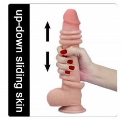 Фаллоимитатор с мошонкой - Skinlike Soft Dong 23 см