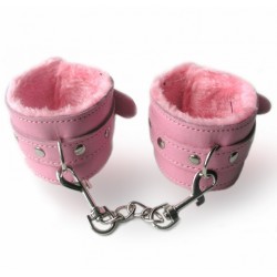 Наручники для рук с мехом Notabu розовые