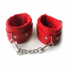 Оковы для рук с мехом Notabu красные