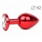 Металлическая анальная пробка с камнем /RED PLUG LARGE