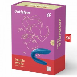 Вібратор для пар Satisfyer Double Whale з двома моторчиками Вібратор для пар Satisfyer Double Whale з двома моторчиками