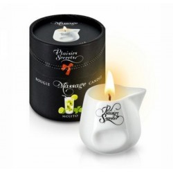 Масажна свічка Plaisirs Secrets Mojito (80 мл) подарункова упаковка, керамічна лієчка Масажна свічка Plaisirs Secrets Mojito (80 мл) подарункова упаковка, керамічна лієчка