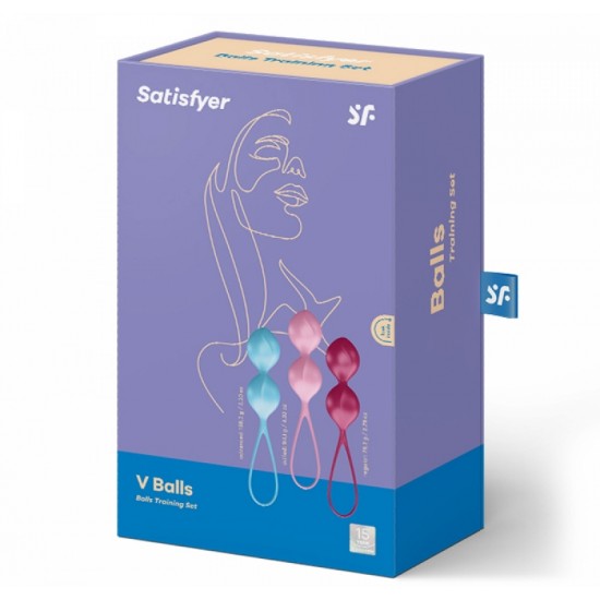 Вагинальные шарики Satisfyer V Balls (3 пары), диаметр 3,4см, вес 79-114-150гр Вагинальные шарики Satisfyer V Balls (3 пары), диаметр 3,4см, вес 79-114-150гр