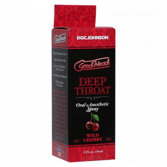 Спрей для мінету Doc Johnson GoodHead DeepThroat Spray – Wild Cherry 59 мл для глибокого мінету