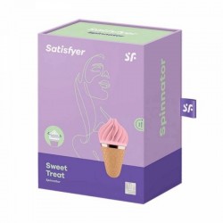 Мороженка спінатор Satisfyer Lay-On - Sweet Treat Pink/Brown, 10 режимів роботи, водонепроникна Мороженка спінатор Satisfyer Lay-On - Sweet Treat Pink/Brown, 10 режимів роботи, водонепроникна