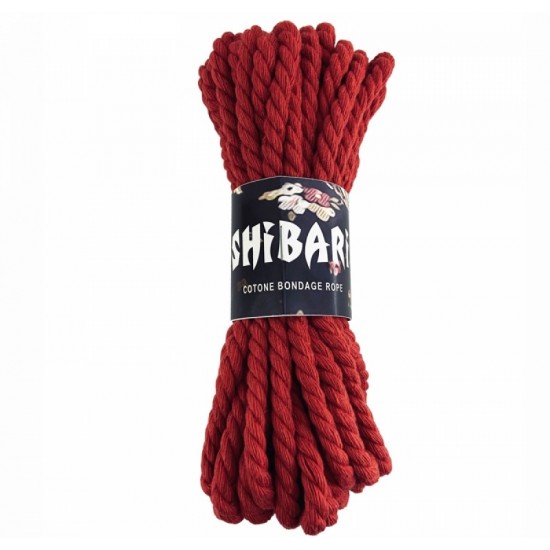 Веревка хлопковая для Шибари Feral Feelings Shibari Rope, 8 м красная