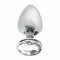 Анальная металлическая пробка с прозрачным кристаллом MAI Attraction №72