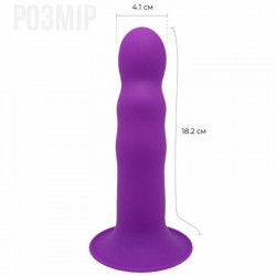 Ділдо з вібрацією Adrien Lastic Hitsens 3 Purple, відмінно для страпону, діаметр 4см, довжина 18,2см Ділдо з вібрацією Adrien Lastic Hitsens 3 Purple, відмінно для страпону, діаметр 4см, довжина 18,2см