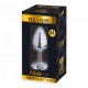 Анальна металева пробка із кристалом Alive Mini Metal Butt Plug M White