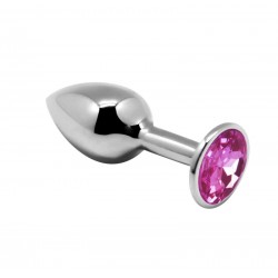Анальна металева пробка із кристалом Alive Mini Metal Butt Plug S Pink