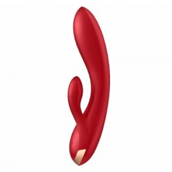 Смарт вібратор кролик із подвійним відростком Satisfyer Double Flex Red Смарт вібратор кролик із подвійним відростком Satisfyer Double Flex Red