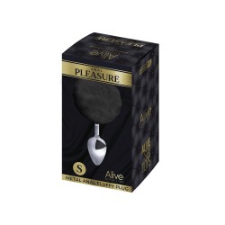 Металевий анальна пробка Кролячий хвостик Alive Fluffy Plug S Black, діаметр 2,8 см Металевий анальна пробка Кролячий хвостик Alive Fluffy Plug S Black, діаметр 2,8 см