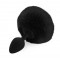 Силіконова анальна пробка М Art of Sex - Silicone Butt plug Rabbit Tail, Чорна