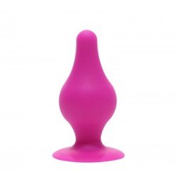 Анальна пробка SilexD (Model 2 size XS) Pink двошаровий, силікон+Silexpan, діаметр 2,9 см