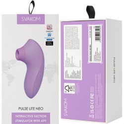 Вакуумний стимулятор Svakom Pulse Lite Neo Pale Lavender, управляється зі смартфона