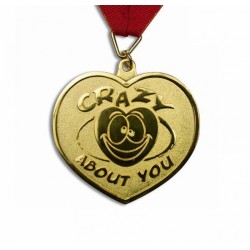 Медаль металл 'crazy about you' Медаль металл 'crazy about you'