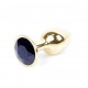 Анальна металева пробка із кристалом Jawellery Gold PLUG Black S Анальна металева пробка із кристалом Jawellery Gold PLUG Black S