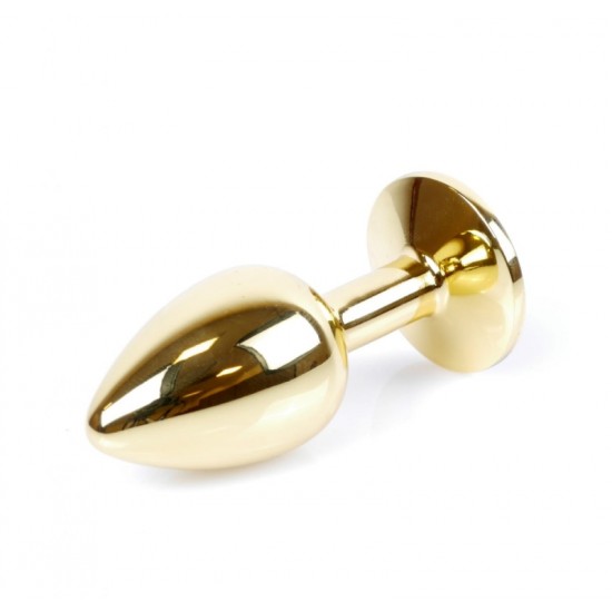 Анальна металева пробка із кристалом Jawellery Gold PLUG Black S Анальна металева пробка із кристалом Jawellery Gold PLUG Black S